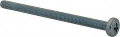 Value Collection - M4x0.70, 60mm Length Under Head Phillips Drive Machine Screw - Pan Head, Grade 4.8 Steel, Zinc-Plated Finish, Without Washer - Industrial Tool & Supply