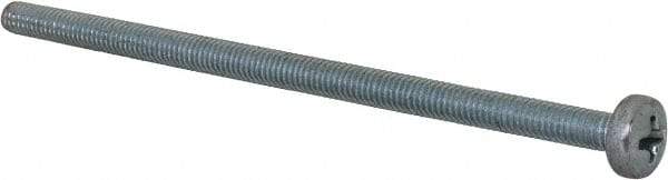 Value Collection - M4x0.70, 80mm Length Under Head Phillips Drive Machine Screw - Pan Head, Grade 4.8 Steel, Zinc-Plated Finish, Without Washer - Industrial Tool & Supply