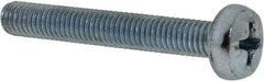 Value Collection - M5x0.80, 35mm Length Under Head Phillips Drive Machine Screw - Pan Head, Grade 4.8 Steel, Zinc-Plated Finish, Without Washer - Industrial Tool & Supply