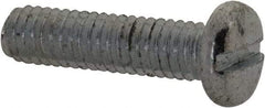 Value Collection - M2.5x0.45, 10mm Length Under Head Slotted Drive Machine Screw - Pan Head, Grade 4.8 Steel, Zinc-Plated Finish, Without Washer - Industrial Tool & Supply