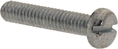 Value Collection - M2.5x0.45, 12mm Length Under Head Slotted Drive Machine Screw - Pan Head, Grade 4.8 Steel, Zinc-Plated Finish, Without Washer - Industrial Tool & Supply