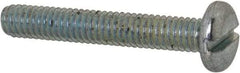 Value Collection - M2.5x0.45, 16mm Length Under Head Slotted Drive Machine Screw - Pan Head, Grade 4.8 Steel, Zinc-Plated Finish, Without Washer - Industrial Tool & Supply