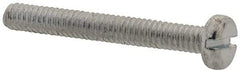 Value Collection - M2x0.40, 16mm Length Under Head Slotted Drive Machine Screw - Pan Head, Grade 4.8 Steel, Zinc-Plated Finish, Without Washer - Industrial Tool & Supply