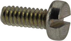 Value Collection - M2x0.40, 5mm Length Under Head Slotted Drive Machine Screw - Pan Head, Grade 4.8 Steel, Zinc-Plated Finish, Without Washer - Industrial Tool & Supply