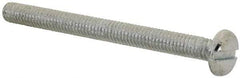 Value Collection - M4x0.70, 45mm Length Under Head Slotted Drive Machine Screw - Pan Head, Grade 4.8 Steel, Zinc-Plated Finish, Without Washer - Industrial Tool & Supply