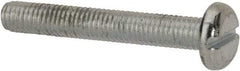 Value Collection - M5x0.80, 35mm Length Under Head Slotted Drive Machine Screw - Pan Head, Grade 4.8 Steel, Zinc-Plated Finish, Without Washer - Industrial Tool & Supply