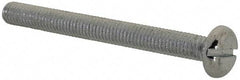 Value Collection - M5x0.80, 50mm Length Under Head Slotted Drive Machine Screw - Pan Head, Grade 4.8 Steel, Zinc-Plated Finish, Without Washer - Industrial Tool & Supply