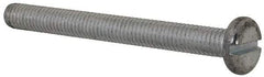 Value Collection - M6x1.00, 60mm Length Under Head Slotted Drive Machine Screw - Pan Head, Grade 4.8 Steel, Zinc-Plated Finish, Without Washer - Industrial Tool & Supply