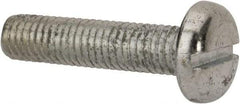 Value Collection - M8x1.25, 35mm Length Under Head Slotted Drive Machine Screw - Pan Head, Grade 4.8 Steel, Zinc-Plated Finish, Without Washer - Industrial Tool & Supply