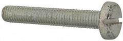 Value Collection - M8x1.25, 50mm Length Under Head Slotted Drive Machine Screw - Pan Head, Grade 4.8 Steel, Zinc-Plated Finish, Without Washer - Industrial Tool & Supply