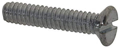 Value Collection - M2x0.40, 10mm OAL Slotted Drive Machine Screw - Flat Head, Grade 4.8 Steel, Zinc-Plated Finish, Without Washer - Industrial Tool & Supply