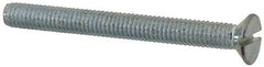 Value Collection - M4x0.70, 40mm OAL Slotted Drive Machine Screw - Flat Head, Grade 4.8 Steel, Zinc-Plated Finish, Without Washer - Industrial Tool & Supply