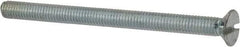 Value Collection - M6x1.00, 80mm OAL Slotted Drive Machine Screw - Flat Head, Grade 4.8 Steel, Zinc-Plated Finish, Without Washer - Industrial Tool & Supply