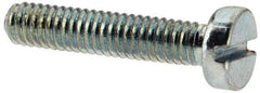 Value Collection - M2.5x0.45, 12mm Length Under Head Slotted Drive Machine Screw - Cheese Head, Grade 4.8 Steel, Zinc-Plated Finish, Without Washer - Industrial Tool & Supply