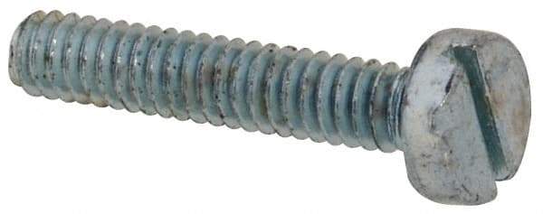 Value Collection - M2x0.40, 10mm Length Under Head Slotted Drive Machine Screw - Cheese Head, Grade 4.8 Steel, Zinc-Plated Finish, Without Washer - Industrial Tool & Supply