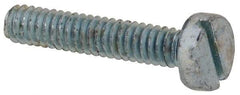 Value Collection - M2x0.40, 10mm Length Under Head Slotted Drive Machine Screw - Cheese Head, Grade 4.8 Steel, Zinc-Plated Finish, Without Washer - Industrial Tool & Supply