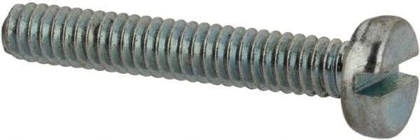 Value Collection - M2x0.40, 12mm Length Under Head Slotted Drive Machine Screw - Cheese Head, Grade 4.8 Steel, Zinc-Plated Finish, Without Washer - Industrial Tool & Supply