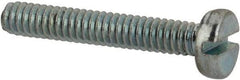 Value Collection - M2x0.40, 12mm Length Under Head Slotted Drive Machine Screw - Cheese Head, Grade 4.8 Steel, Zinc-Plated Finish, Without Washer - Industrial Tool & Supply