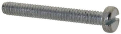 Value Collection - M2x0.40, 16mm Length Under Head Slotted Drive Machine Screw - Cheese Head, Grade 4.8 Steel, Zinc-Plated Finish, Without Washer - Industrial Tool & Supply