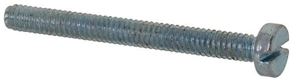 Value Collection - M2x0.50, 20mm Length Under Head Slotted Drive Machine Screw - Cheese Head, Grade 4.8 Steel, Zinc-Plated Finish, Without Washer - Industrial Tool & Supply