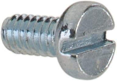Value Collection - M2x0.40, 4mm Length Under Head Slotted Drive Machine Screw - Cheese Head, Grade 4.8 Steel, Zinc-Plated Finish, Without Washer - Industrial Tool & Supply