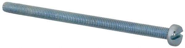Value Collection - M3x0.50, 50mm Length Under Head Slotted Drive Machine Screw - Cheese Head, Grade 4.8 Steel, Zinc-Plated Finish, Without Washer - Industrial Tool & Supply