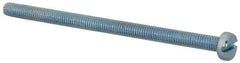 Value Collection - M3x0.50, 50mm Length Under Head Slotted Drive Machine Screw - Cheese Head, Grade 4.8 Steel, Zinc-Plated Finish, Without Washer - Industrial Tool & Supply