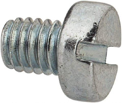 Value Collection - M4x0.70, 5mm Length Under Head Slotted Drive Machine Screw - Cheese Head, Grade 4.8 Steel, Zinc-Plated Finish, Without Washer - Industrial Tool & Supply