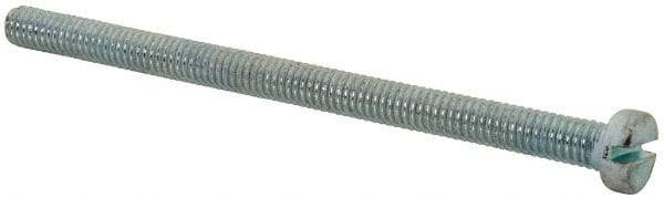 Value Collection - M4x0.70, 60mm Length Under Head Slotted Drive Machine Screw - Cheese Head, Grade 4.8 Steel, Zinc-Plated Finish, Without Washer - Industrial Tool & Supply