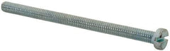 Value Collection - M4x0.70, 60mm Length Under Head Slotted Drive Machine Screw - Cheese Head, Grade 4.8 Steel, Zinc-Plated Finish, Without Washer - Industrial Tool & Supply
