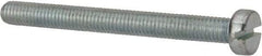 Value Collection - M5x0.80, 50mm Length Under Head Slotted Drive Machine Screw - Cheese Head, Grade 4.8 Steel, Zinc-Plated Finish, Without Washer - Industrial Tool & Supply
