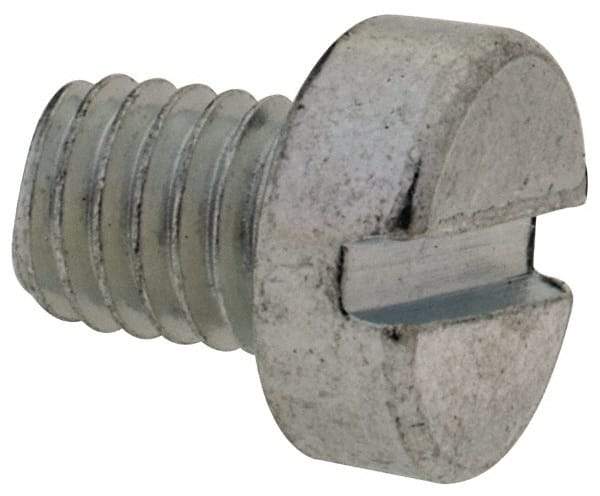 Value Collection - M5x0.80, 6mm Length Under Head Slotted Drive Machine Screw - Cheese Head, Grade 4.8 Steel, Zinc-Plated Finish, Without Washer - Industrial Tool & Supply