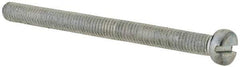 Value Collection - M5x0.80, 60mm Length Under Head Slotted Drive Machine Screw - Cheese Head, Grade 4.8 Steel, Zinc-Plated Finish, Without Washer - Industrial Tool & Supply