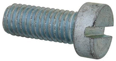 Value Collection - M8x1.25, 20mm Length Under Head Slotted Drive Machine Screw - Cheese Head, Grade 4.8 Steel, Zinc-Plated Finish, Without Washer - Industrial Tool & Supply