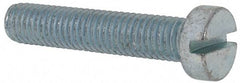 Value Collection - M8x1.25, 40mm Length Under Head Slotted Drive Machine Screw - Cheese Head, Grade 4.8 Steel, Zinc-Plated Finish, Without Washer - Industrial Tool & Supply