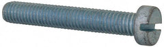 Value Collection - M8x1.25, 50mm Length Under Head Slotted Drive Machine Screw - Cheese Head, Grade 4.8 Steel, Zinc-Plated Finish, Without Washer - Industrial Tool & Supply