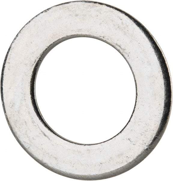 Value Collection - M22 Screw, Grade 8 Steel Standard Flat Washer - 23mm ID x 39mm OD, 3mm Thick, Zinc-Plated Finish - Industrial Tool & Supply