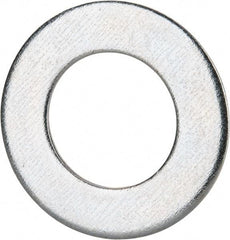 Value Collection - M36 Screw, Grade 8 Steel Standard Flat Washer - 37mm ID x 66mm OD, 5mm Thick, Zinc-Plated Finish - Industrial Tool & Supply