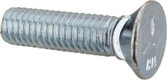 Value Collection - 3/8-16 UNC, 1-1/2" OAL, Steel Plow Bolt - Zinc-Plated Finish, Grade 5 - Industrial Tool & Supply