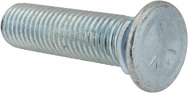 Value Collection - 3/4-10 UNC, 3" OAL, Steel Plow Bolt - Zinc-Plated Finish, Grade 5 - Industrial Tool & Supply