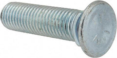 Value Collection - 3/4-10 UNC, 3" OAL, Steel Plow Bolt - Zinc-Plated Finish, Grade 5 - Industrial Tool & Supply