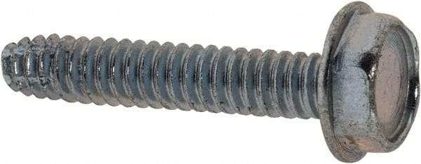 Value Collection - #6-32 UNC Thread, 3/4" Length Under Head, Hex Drive Steel Thread Cutting Screw - Hex Head, Grade 2, Point Type F, Zinc-Plated Finish - Industrial Tool & Supply