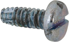 Value Collection - #4-40 UNC Thread, 5/16" Length Under Head, Slotted Drive Steel Thread Cutting Screw - Pan Head, Grade 2, Point Type F, Zinc-Plated Finish - Industrial Tool & Supply