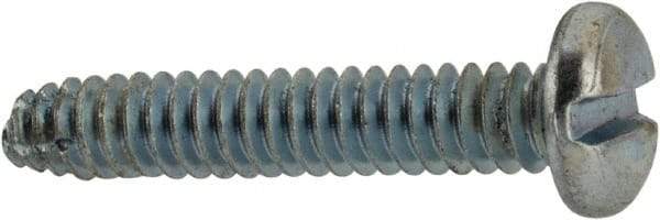 Value Collection - #4-40 UNC Thread, 5/8" Length Under Head, Slotted Drive Steel Thread Cutting Screw - Pan Head, Grade 2, Point Type F, Zinc-Plated Finish - Industrial Tool & Supply