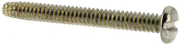 Value Collection - #4-40 UNC Thread, 1" Length Under Head, Slotted Drive Steel Thread Cutting Screw - Pan Head, Grade 2, Point Type F, Zinc-Plated Finish - Industrial Tool & Supply