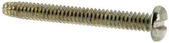 Value Collection - #4-40 UNC Thread, 1" Length Under Head, Slotted Drive Steel Thread Cutting Screw - Pan Head, Grade 2, Point Type F, Zinc-Plated Finish - Industrial Tool & Supply