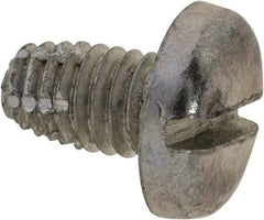 Value Collection - #10-32 UNF Thread, 5/16" Length Under Head, Slotted Drive Steel Thread Cutting Screw - Pan Head, Grade 2, Point Type F, Zinc-Plated Finish - Industrial Tool & Supply