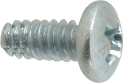 Value Collection - #6-32 UNC Thread, 5/16" Length Under Head, Phillips Drive Steel Thread Cutting Screw - Pan Head, Grade 2, Point Type F, Zinc-Plated Finish - Industrial Tool & Supply