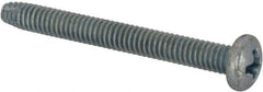 Value Collection - #8-32 UNC Thread, 1-1/2" Length Under Head, Phillips Drive Steel Thread Cutting Screw - Pan Head, Grade 2, Point Type F, Zinc-Plated Finish - Industrial Tool & Supply