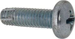 Value Collection - #10-32 UNF Thread, 5/8" Length Under Head, Phillips Drive Steel Thread Cutting Screw - Pan Head, Grade 2, Point Type F, Zinc-Plated Finish - Industrial Tool & Supply